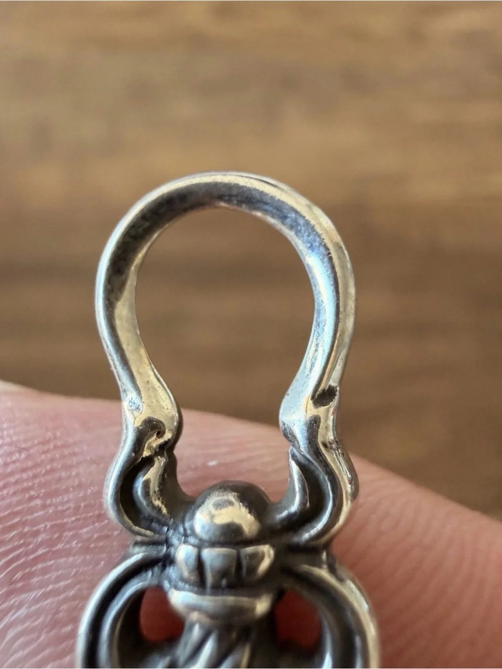 Chrome Hearts Silver Dagger Charm Key Holder - Silver